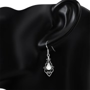 Mother of Pearl Drop Silver Earrings, e425